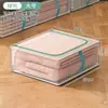 Bolsa Transparente para Armazenamento e Organização para Uso Doméstico, Bolsa de Armazenamento Dobrável Portátil para Roupas de Guarda-Roupa, Bolsa de Armazenamento de Colchão de Grande Capacidade à Prova de Umidade