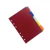 Páginas Divisorias de PP de Colores Translúcidos, Páginas Índice de Hojas Sueltas de 6 Páginas, Páginas Divisorias Quirky A6 para Cuaderno