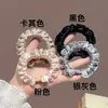 Scrunchie de Cetim Plissado Cor Sólida de Alta Qualidade Estilo Coreano, Elástico Elegante de Alta Elasticidade para Rabo de Cavalo, Corda de Cabelo Simples Elástica