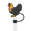 Venta directa del fabricante: Tapas Decorativas Personalizadas para Popotes para Gallos, Gallinas y Pollitos Mascotas, Tapas Desmontables de Goma Suave Universales de 10 mm para Popotes