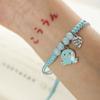 Pulseira de Casal Ano do Zodíaco para Mulheres DIY Ano do Boi Pulseira Feita à Mão Moda Estética Melhor Amiga Estudante Joia Trançada para Mulheres