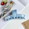 Pinza para el Cabello de Alta Gama Transfronteriza para Mujer, Tamaño Grande, Pasador Elegante para la Parte Trasera de la Cabeza, Adecuado para Cabello Grueso, Versátil, Pinza de Tiburón Simple para el Cabello