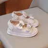 Sandalias para Niñas 2026 Verano Nuevo Estilo Coreano Estilo Little Coco de Niña Zapatos de Princesa con Perlas Modernos Zapatos de Princesa para Niños de Moda