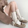 Calcetines de invierno de moda Fair Island, nuevos y a la moda, que combinan con todo, cálidos, con dobladillo y calcetines de punto de jacquard con botas de nieve.