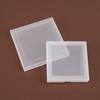 Caja Plástica Plana Cuadrada Esmerilada Caja de Filtro para Cámara de Plástico Transparente PP Caja de Almacenamiento Tarjeta Hebilla de Belleza Tapa Caja de Empaque Cuadrada