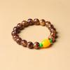 Pulseira Raiz de Bodhi de Alta Densidade Natural Preço de Fábrica Pulseira de Raiz de Bodhi Contas Redondas Grandes de Bodhi Placa de Contas de Buda Infantil para Homens e Mulheres Brincarem com a Mão