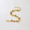 S02 Pulsera de Cadena Cubana con Baño de Oro de 18 Quilates, Moderna y a la Moda, Joyería de Cadena de Acero Inoxidable Personalizada