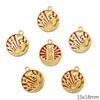 Colgante de Gota Dorado Arena de Cobre Año Nuevo Pulsera de Cuentas Tejida a Mano Accesorios para Collares Cuentas