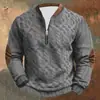 Ropa de Hombre Transfronteriza Otoño e Invierno Nueva Sudadera de Hombre Amazon Sudadera de Manga Larga con Media Cremallera Venta Caliente