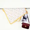 Lenço de seda feminino para primavera, verão e outono, lenço quadrado pequeno de 70 cm, lenço com estampa floral fresca, aquecedor de pescoço, lenço de pescoço de verão