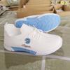 Zapatos de Malla Transpirable Tejido Volador Primavera Verano Margarita Zapatos Blancos Con Cordones Tenis Casuales Suela Suave Zapatos para Correr Zapatos de Estudiante