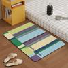 Tapete de Chão Moderno Simples Xadrez de Lama Diatomácea Banheiro Absorvente de Água Antiderrapante Tapete para Pés Resistente a Manchas e Desgaste Tapete de Porta de Banheiro