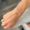 Las Pulseras Transfronterizas de Amazon Son Populares, Versátiles, Sencillas, Modernas y Elegantes, Joyería al por Mayor de Cadena Figaro