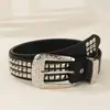 Novo Cinto de Strass Estilo Coreano e Japonês com Rebites Estilo Punk Europeu e Americano, Cinto Hip-Hop, Estilo Motociclista, Direto do Fabricante