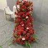 Cascata de Flores Artificiais Arranjo de Flores de Mesa Banquete de Aniversário Casamento Popular Sala de Casamento Cena de Evento Flor de Cauda de Boas-Vindas