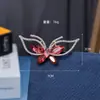 Broche Rojo Rosa para Mujer, Tendencia Nacional de Alta Gama, Broche de Corsage Clásico Chino, Accesorios para Abrigo Cheongsam de Flores