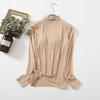 Top Camada Base Integrado de Gola Alta e Manga Longa Feito Sob Medida, Roupa de Exterior Plus Size, Adequado para Primavera e Outono, Pode Ser Feito de Modal