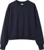 Sudadera Pulóver Corta de Cuello Redondo Estilo Europeo y Americano de 350g, Sudadera Holgada de Otoño para Mujer, Chaqueta Adelgazante con Texto Impreso