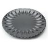 Plato llano de melamina vajilla plato para bocadillos plato para huesos plato para arroz plástico comercial de disco negro similar a porcelana esmerilado