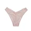 Ropa Interior Fina para Mujer de Tiro Bajo Levanta Glúteos con Encaje en Forma de V Sexy Alta Elasticidad Transpirable Cómodo de Color Sólido Calzones para Mujer Venta al por Mayor