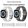 Adequado para Pulseira de Relógio Apple Watch Ultra S9 Cabeça Convexa Fivela de Segurança de Cinco Contas Pulseira de Titânio Puro