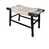 Banqueta Quadrada Pequena de Rattan Vintage, Banqueta para Trocar Sapatos, Banqueta Baixa de Madeira Maciça para Hall de Entrada, Banco ao Pé da Cama para Quarto, Banco com Armazenamento, Cadeira de Rattan Estilo Simples