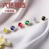 Aretes de gatito con temperamento estilo coreano marea Torre dulce seis colores opcionales gato aretes pequeños simples joyería