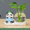 Adornos Hidropónicos, No Te Enojes, Decoración de Escritorio para el Hogar de Oficina Estilo Chino, Florero con Planta Verde, Adornos Pequeños de Gama Alta para Interiores
