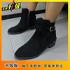 Botas Femininas Curtas Elegantes Versáteis Confortáveis 2025 Outono Inverno Novo Estilo Retrô Antiderrapante Zíper Lateral Botas Slim