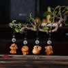 Thuja - Llavero pequeño portátil para coche, diseño del zodíaco chino, bonito bolso para teléfono móvil, colgante de regalo