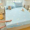 Sábanas Ajustables Estampadas de Algodón Pieza Única Sábanas para Cama de Dormitorio Estudiantil Cubre Cama Protector de Colchón Juego de Tres Piezas Universal para Todas las Estaciones