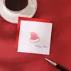 Tarjeta de Navidad Ins Tarjeta Postal Bendición Festiva Estampado en Caliente Papel Dorado Sobre Tarjeta Papel de Carta Tarjeta de Mensaje Decoración de Regalo DIY