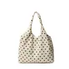 Bolso de Lona con Lunares Casual Japonés para Mujer 2026 Nueva Moda Bolso de Hombro Único para el Trabajo Bolso Tote de Gran Capacidad Estilo Perezoso