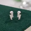Aretes de Sonrisa Aretes Curvos de Doble Fila para Mujer, Simples y Versátiles, No Necesitas Quitártelos al Dormir, Simples, Compactos, Estilo Fresco, Aretes Versátiles