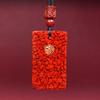 Colgante de Carácter de la Fortuna de Arena de Cristal de Cinabrio en Bruto Colgante Wu Sui Colgante Collar de Arena de Cristal Chapado en Oro Regalo Venta al por Mayor Dropshipping