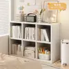 Estante de Livros Armário Divisória de Cabeceira Rack de Armazenamento de Chão Armário de Grade Lateral para Quarto Armazenamento Armário de Oito Compartimentos Armário de Armazenamento