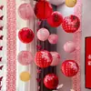 Nuevas Linternas de Papel para Boda Feliz con Palabras Felices Linternas de Papel Decoración de Habitación de Boda Decoración Festiva Colgantes de Decoración de Boda