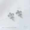 Aretes de Cruz Iris de Circonita con Incrustaciones de Oro Real de 14K que Conservan el Color Accesorios Aretes DIY Hechos a Mano Materiales de Joyería para la Oreja