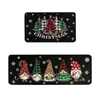 Alfombrillas de Navidad transfronterizas, lavables y fáciles de limpiar, absorbentes y antideslizantes, juego de alfombrillas de cocina de terciopelo de cristal