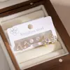 Moda Retro Europea Personalidad Geométrico Incrustado de Pedrería Letra Juego de Pendientes Transfronterizo Acero Inoxidable Sentido de Diseño Simple Joyería para Orejas