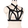 Roupa tipo Bambu Europeia e Americana Mais Vendida Sexy Top de Alça Cruzada Elástica Coleira Erótica Lingerie O0089
