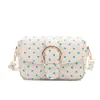 Bolsa quadrada pequena de bolinhas fofa nicho coreano bolsa transversal feminina 2026 nova bolsa tote pequena bolsa elegante e estilosa para o dia a dia