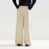 Calça pantalona plissada estilosa para meninas, novidade outono 2026 estilo coreano infantil versátil de perna reta solta casual