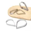 Anillo de torre de perforación con forma de gota de acero inoxidable 430 Anillo de mousse francés Molde para pastel de queso tiramisú tarta de limón