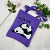Bolsa de Tricô Ins Desenho Panda Feminina Moda para Carregar na Mão Grande Capacidade Bolsa de Ombro Bolsa Transversal Bolsa