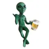[Superventas Transfronterizo] Adornos de Resina de Extraterrestres Ovni Decoración de Jardín Interior y Exterior Estatuillas Pequeñas Decoración del Hogar