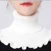 Cachecol de Gola para Adultos Outono e Inverno, Cachecol de Proteção da Coluna Cervical, Gola Falsa Tricotada de Gola Alta Feminina, Decoração de Lã, à Prova de Vento