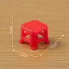 Modelo de taburete plegable creativo de paisaje en miniatura, accesorios de decoración DIY para casa de muñecas, adornos de resina en miniatura para mesa