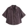 Aliexpress Venta al por mayor de ropa europea y americana transfronteriza para mujer 2025 Primavera Temprana Nueva Camisa Casual Holgada Versátil con Cuello