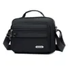 Mochila de color liso para negocios, gran capacidad, multicapa impermeable de tela Oxford para hombro y cruzada, bolsa casual de viaje de tela Oxford para hombre
